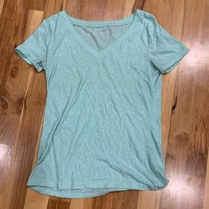 MOSSIMO V Neck T-shirt in Mint Green, size M